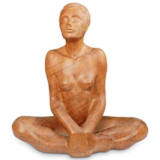 1986 Large Wood Erotic Sculpture