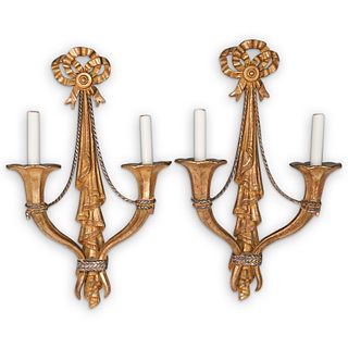 Pair Of Italian Giltwood Wall Sconces