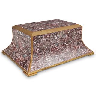 Maitland Smith Tessellated Marble Box