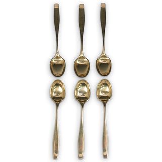 (6 Pcs) Danish Sterling Silver Tea Spoons