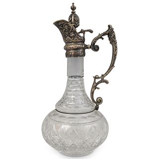 French 950 Silver Mounted Pitcher