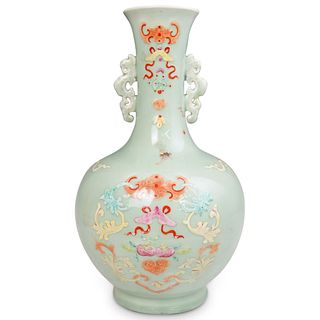 Antique Chinese Celadon Enamel Vase