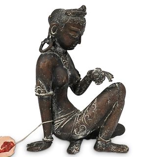 Antique Southeast Asia Guan Yin Bronze Sculpture