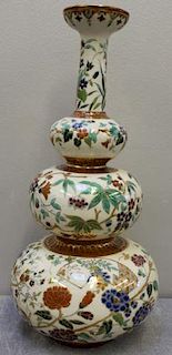 Aesthetic Movement Tall Porcelain Vase.