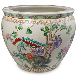 Chinese Porcelain Fish Bowl Planter