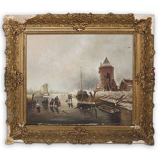 Antique Dutch Oil on Canvas