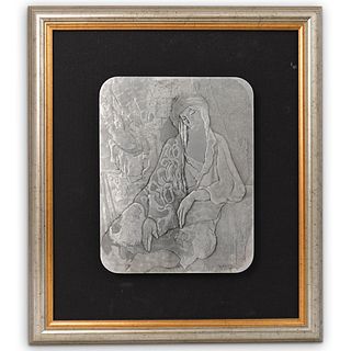 Itzchak Tarkay (Israeli, 1935-2012) " Eileen" Aluminum Relief