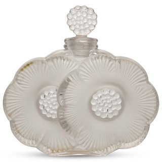 Lalique Crystal Deux Fleurs Perfume Bottle