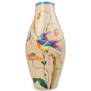 Antique Painted Glass Vase