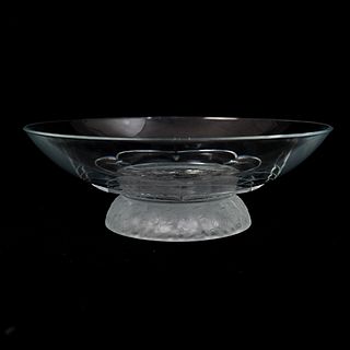 Large Lalique Style Crystal Serving Dish