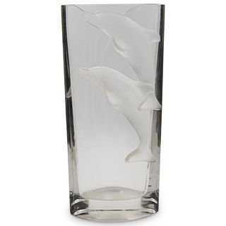 Decorative Glass Dolphin Vase