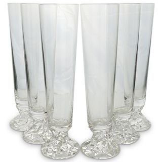 6 TIFFANY & CO Beer Crystal Glasses