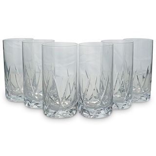 6 Souvigny France Crystal Glasses