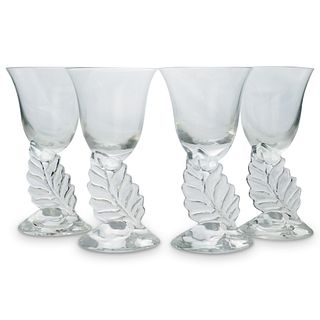 4 Portieux Crystal Wine Glasses