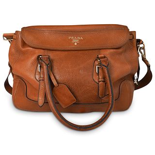 Prada Brown Leather Designer Bag