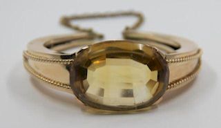 JEWELRY. 14kt Yellow Gold and Citrine Bracelet.
