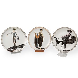 3 Erte Collectible Dishes