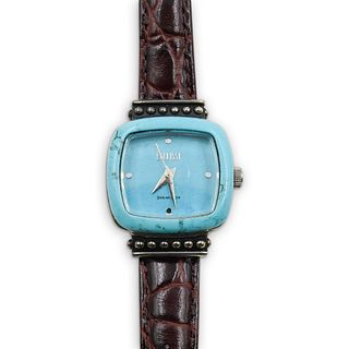Ecclissi Sterling Silver & Turquoise Watch