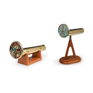 Pair Of Stained Glass Kaleidoscopes