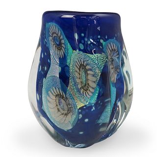 Eckhart Signed Glass Vase