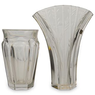 (2 Pc) Baccarat Crystal Vases