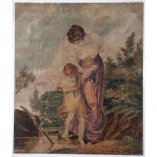 Early 19th-century painting on silk