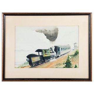 Mount Washington Railway, Water color on paper