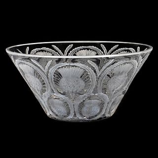 Lalique Clear and Frosted Glass Bowl