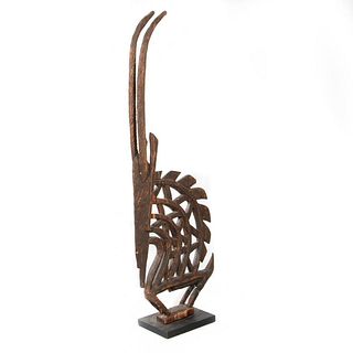West African Carved Wood Figure of an Antelope