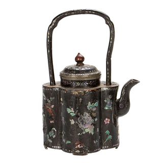 Chinese Pewter Teapot 18th Century