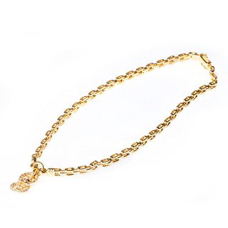 Diamond and 18k gold pendant-necklace