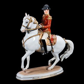 Vienna Porcelain Lipizzaner Figure Horse and Rider