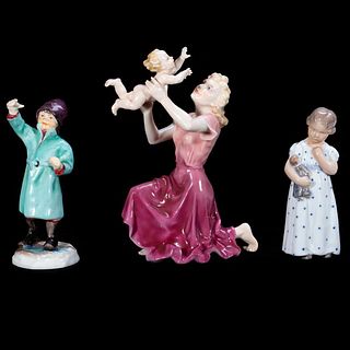 Royal Copenhagen, Royal Worcester and Dresden Porcelain Figures