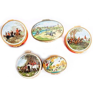 Worcester and Battersea Enamel Boxes