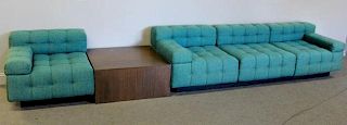 Midcentury Harvey Probber Green Tufted Sectional.