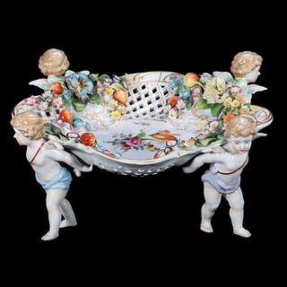 Dresden Porcelain Figural Bowl