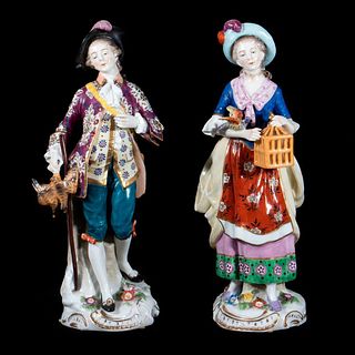 German Porcelain Figures in 18th Century Costume
