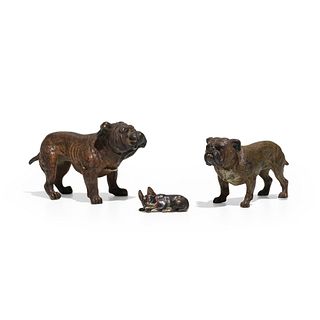 Austrian, Collection of three bulldogs