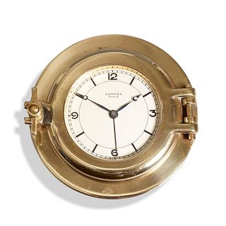 Hermès, Rare Porthole table clock