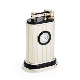 Cartier, Table lighter with clock