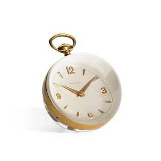 Tiffany & Co., Paperweight table clock