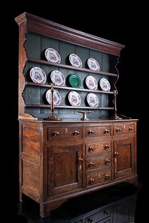 Early-19th Century Welsh Oak Dresser And Rack