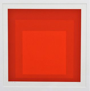 Josef Albers Ek Id Geometric Abstract Silkscreen