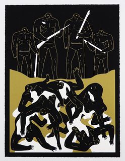 Cleon Peterson The Genocide Black Screenprint