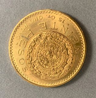 20 Pesos, Mexican gold.