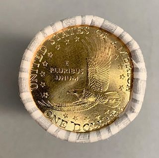 One original roll of uncirculated 2000P Sacajawea U.S. dollars.