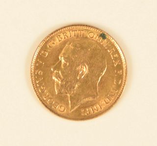 1914 gold Sovereign coin, 4 gr.