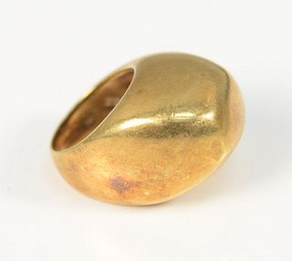 18K gold dome ring, size 5, 23.4 gr.
