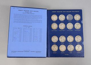 Forty-two piece Walking Liberty coin set ,1916 and up.