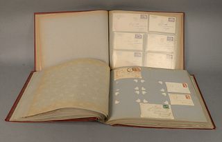 Two large albums of first day covers including presidential and early postage on letters.